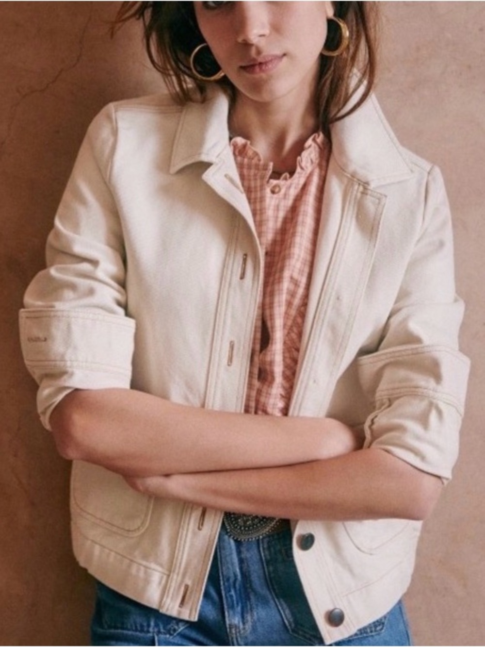 Sezane Anila Jacket Ecru size 38